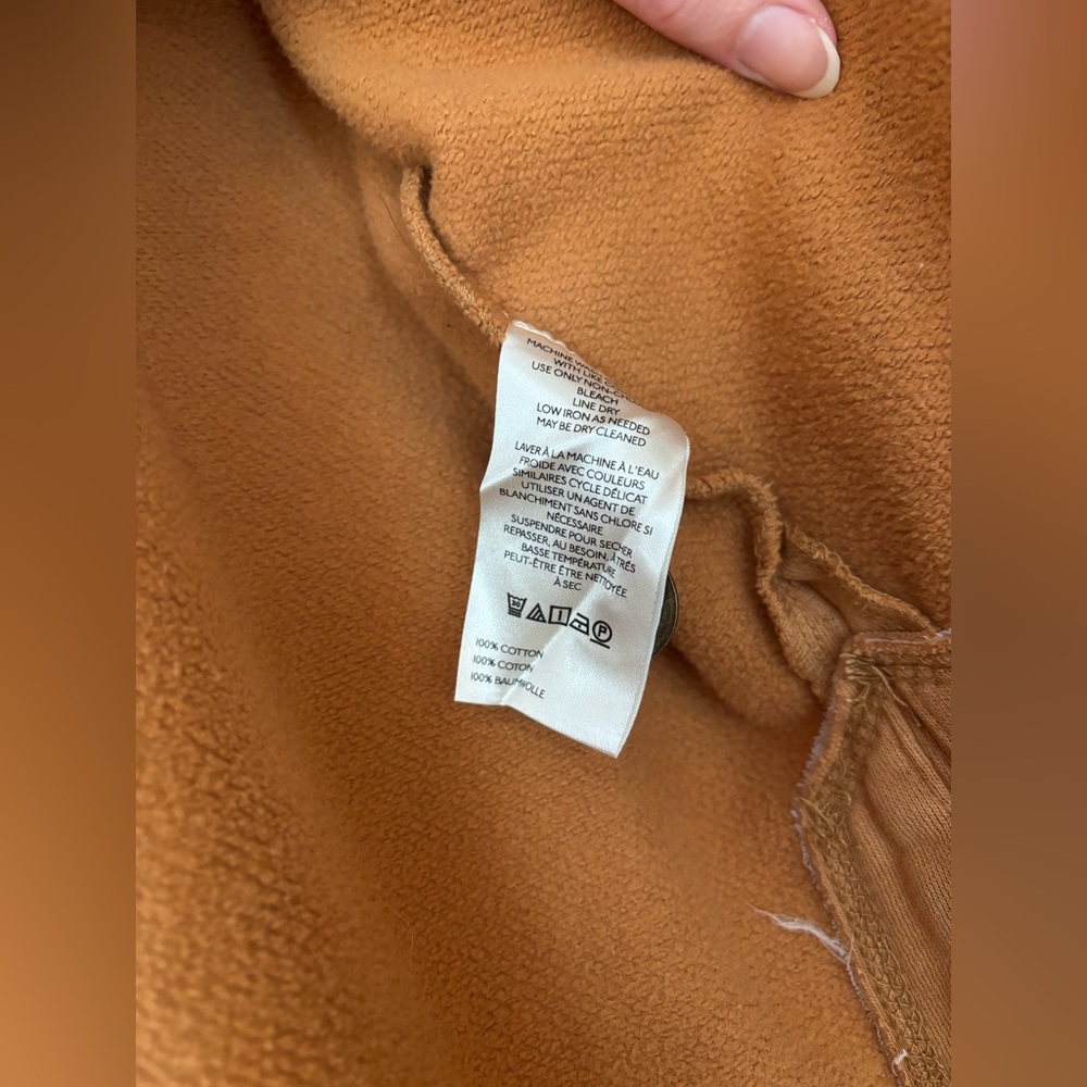 Anthropologie Pilcro Microfleece Cotton Button Front Jacket XS Honey - Picture 7 of 7